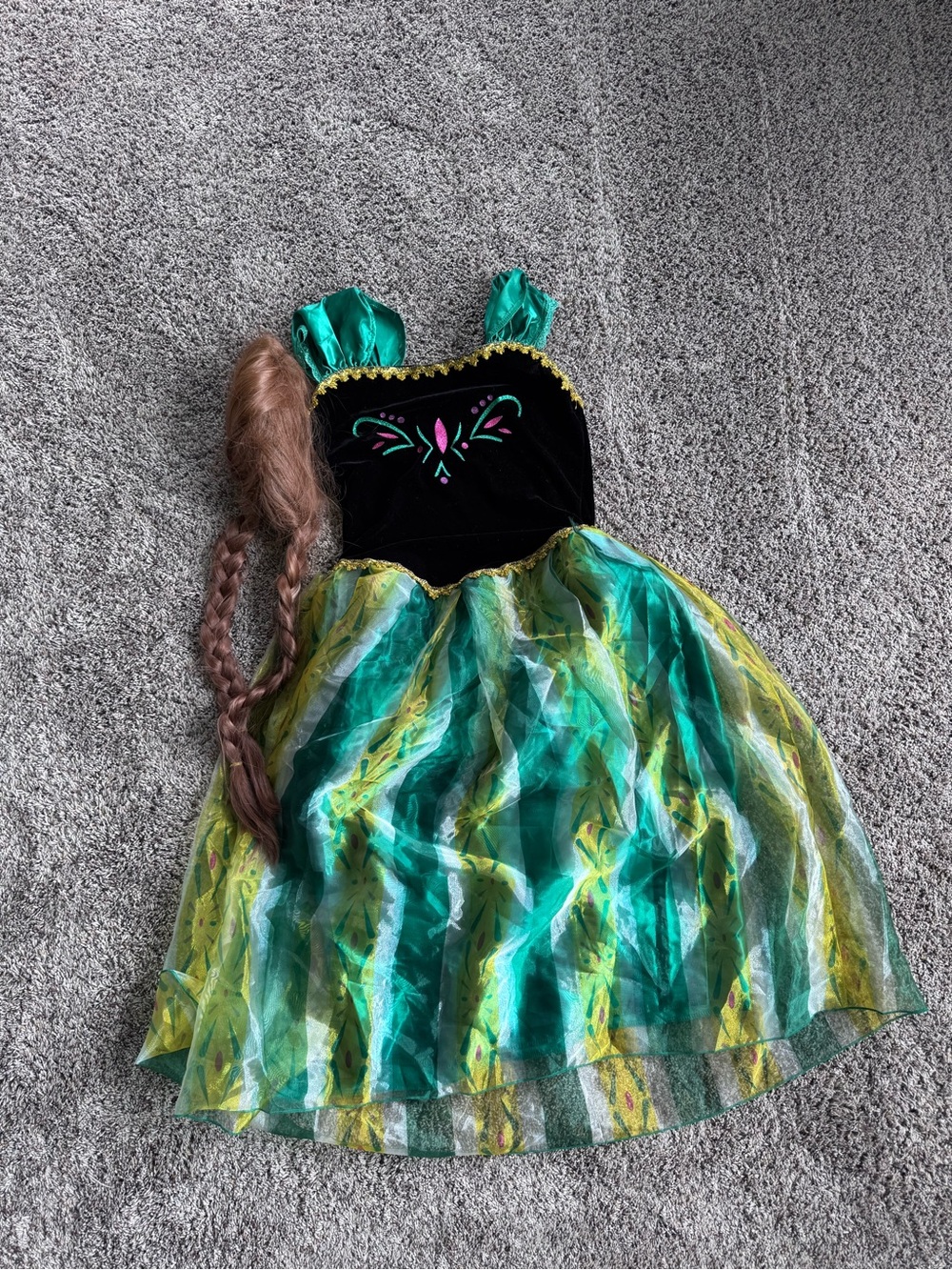 Frozen Anna Princess Costume with wigg
